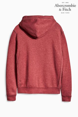 Burgundy Abercrombie & Fitch Tiger Logo Hoody